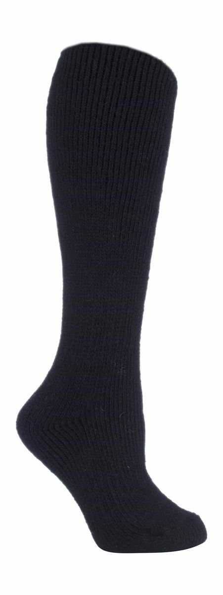 Heat Holders - Femme Epaisse 2.7 Tog Hautes Longues Thermique Laine Chaussettes - Noir