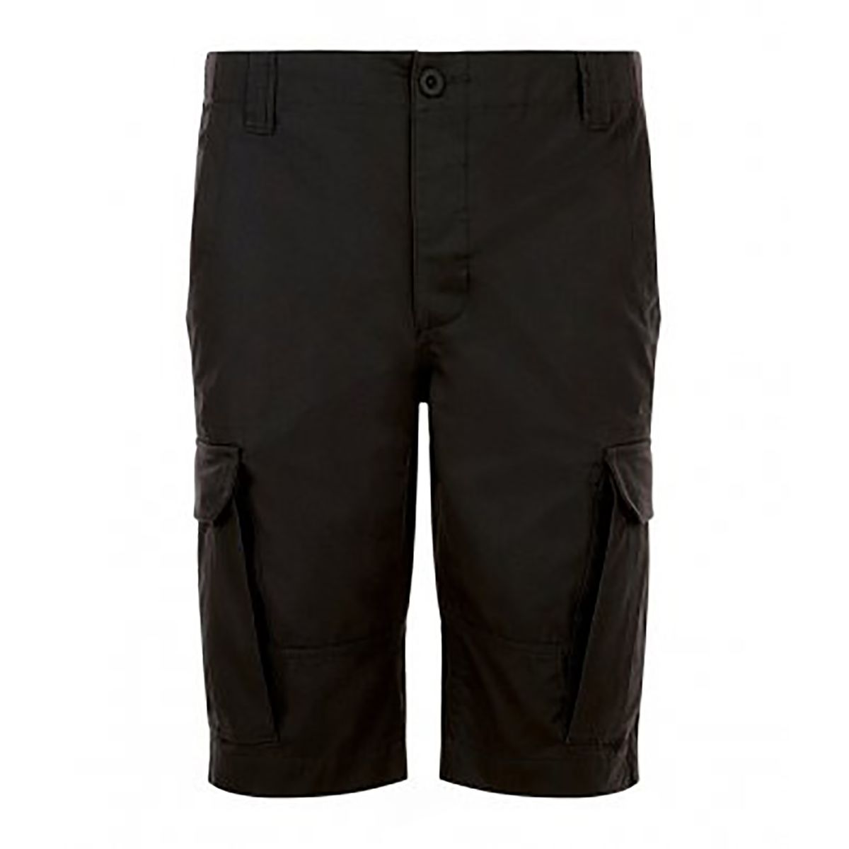 Herren schwarze Baumwoll-Cargo-Bermudashorts