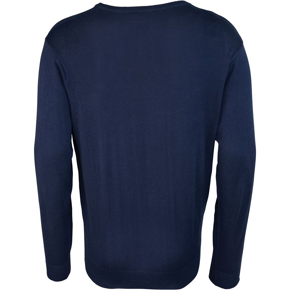 Klassischer Feinstrick-Pullover mit V-Ausschnitt