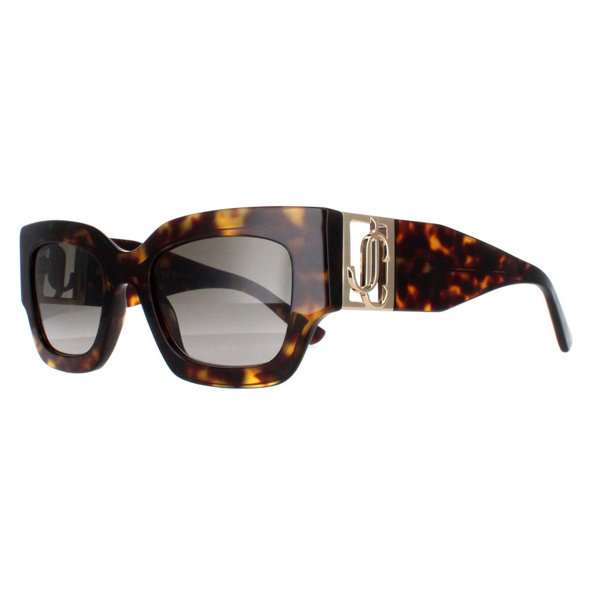 Quadratische Sonnenbrille in Schildpatt-Optik