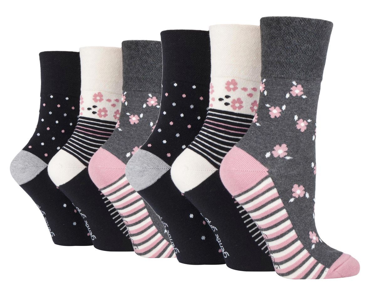 Gentle Grip - 6 Paar Damen Gentle Grip nicht elastische Socken - SOLRH217