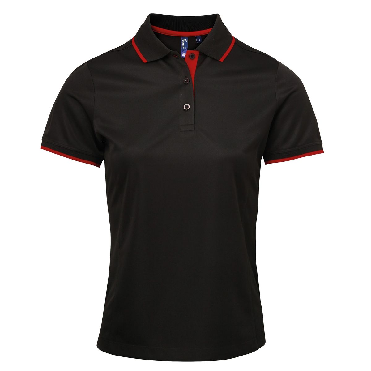 Polo-Shirt für Damen mit Kontrastbesatz