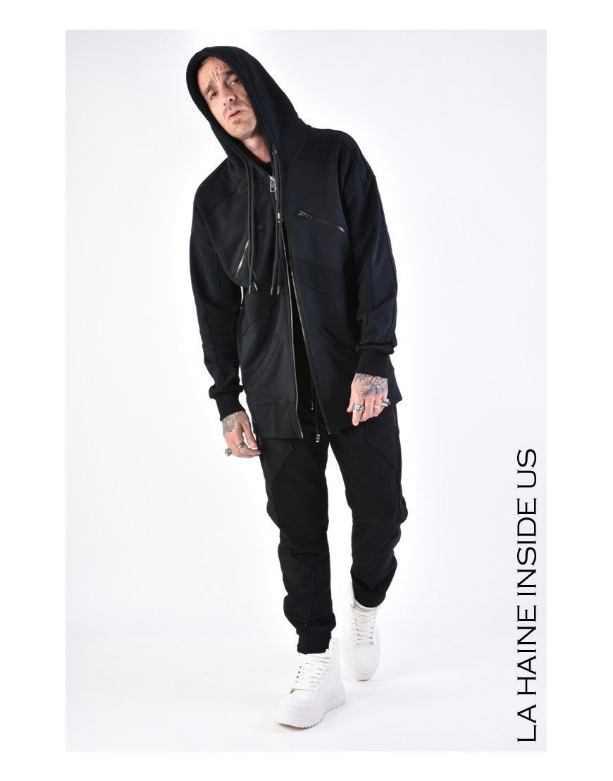Langes Lockerer Zip-Up Oberteil