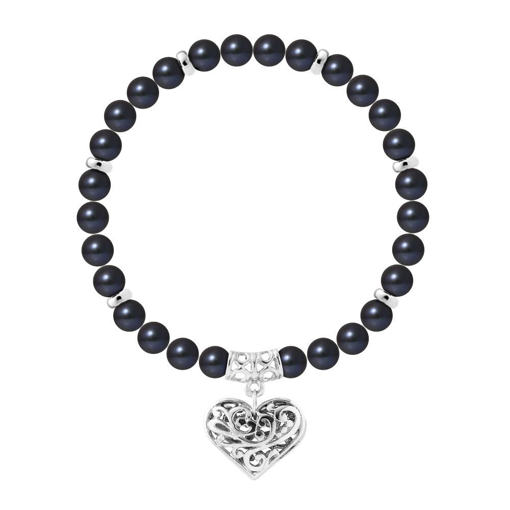 Perlenarmband mit filigranem Herz