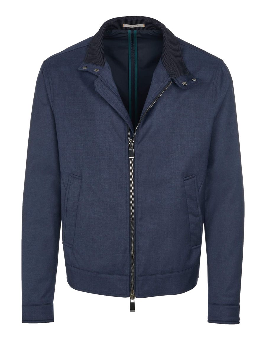 Klassische Harrington Jacke aus Wollmischung