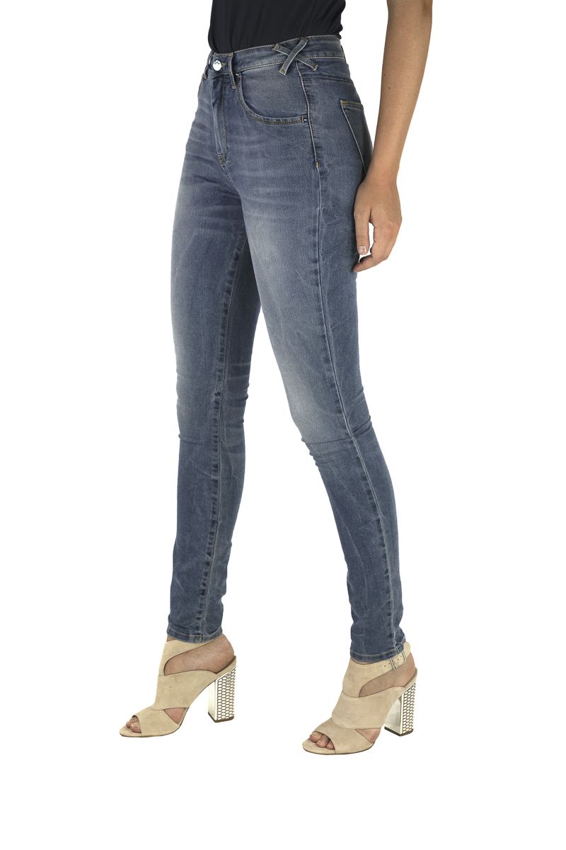 High-Waist Skinny-Jeans im Five-Pocket-Stil