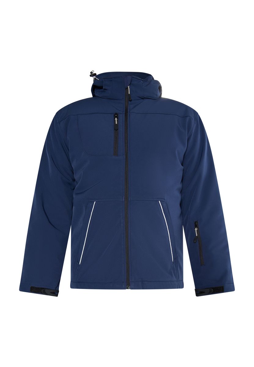 Marine Softshelljacke mit Kapuze