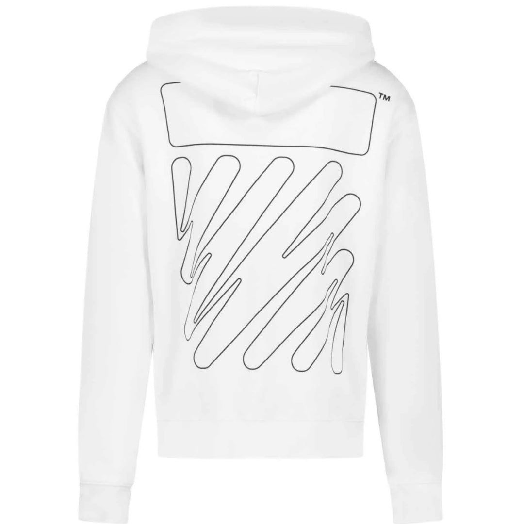 Grafischer Kapuzenpullover mit Wellen-Umriss