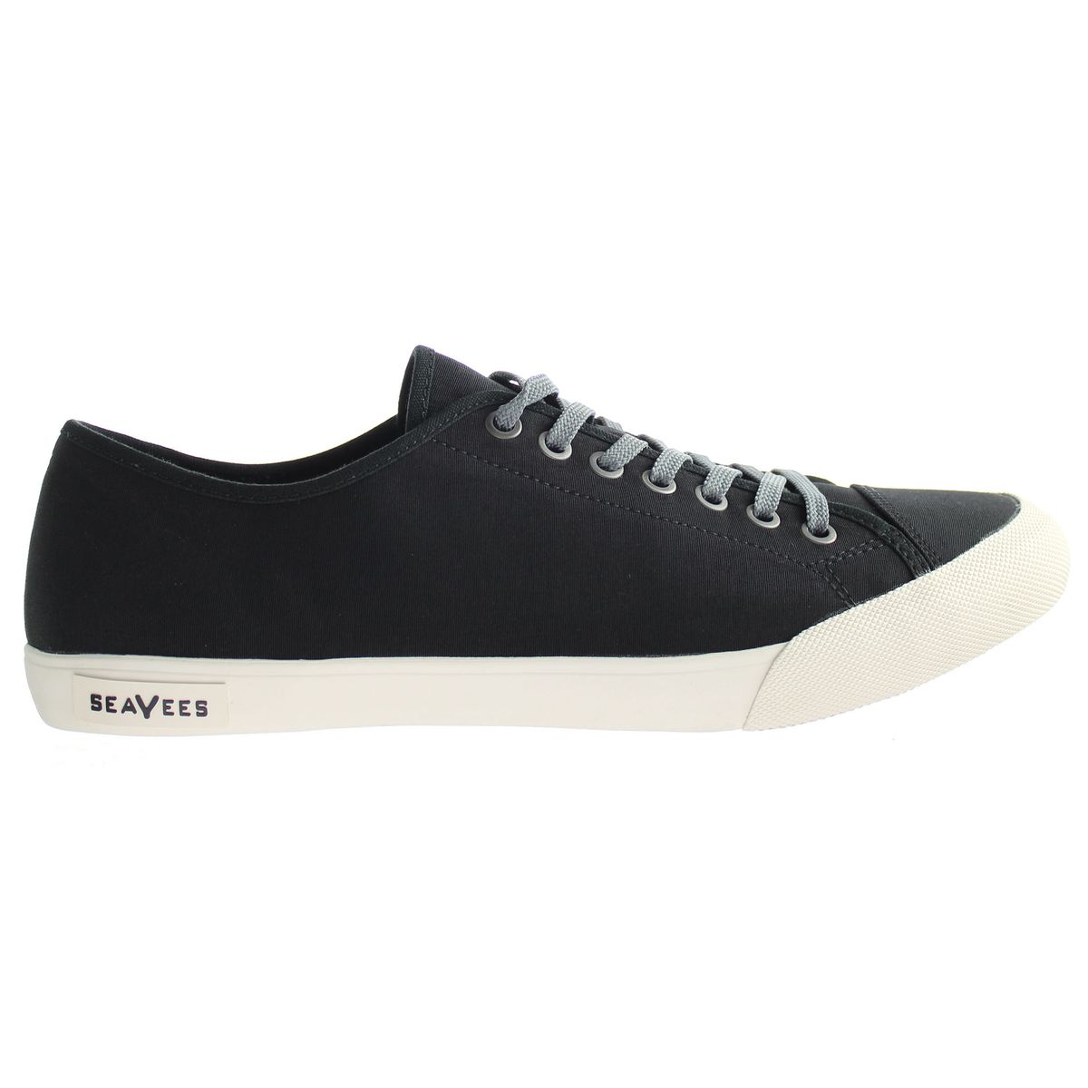 Schwarze Canvas Low-Profile Sneakers