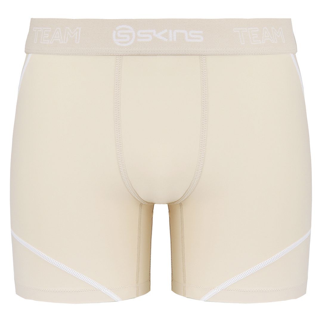 Beige Kompressions-Boxershorts für Herren