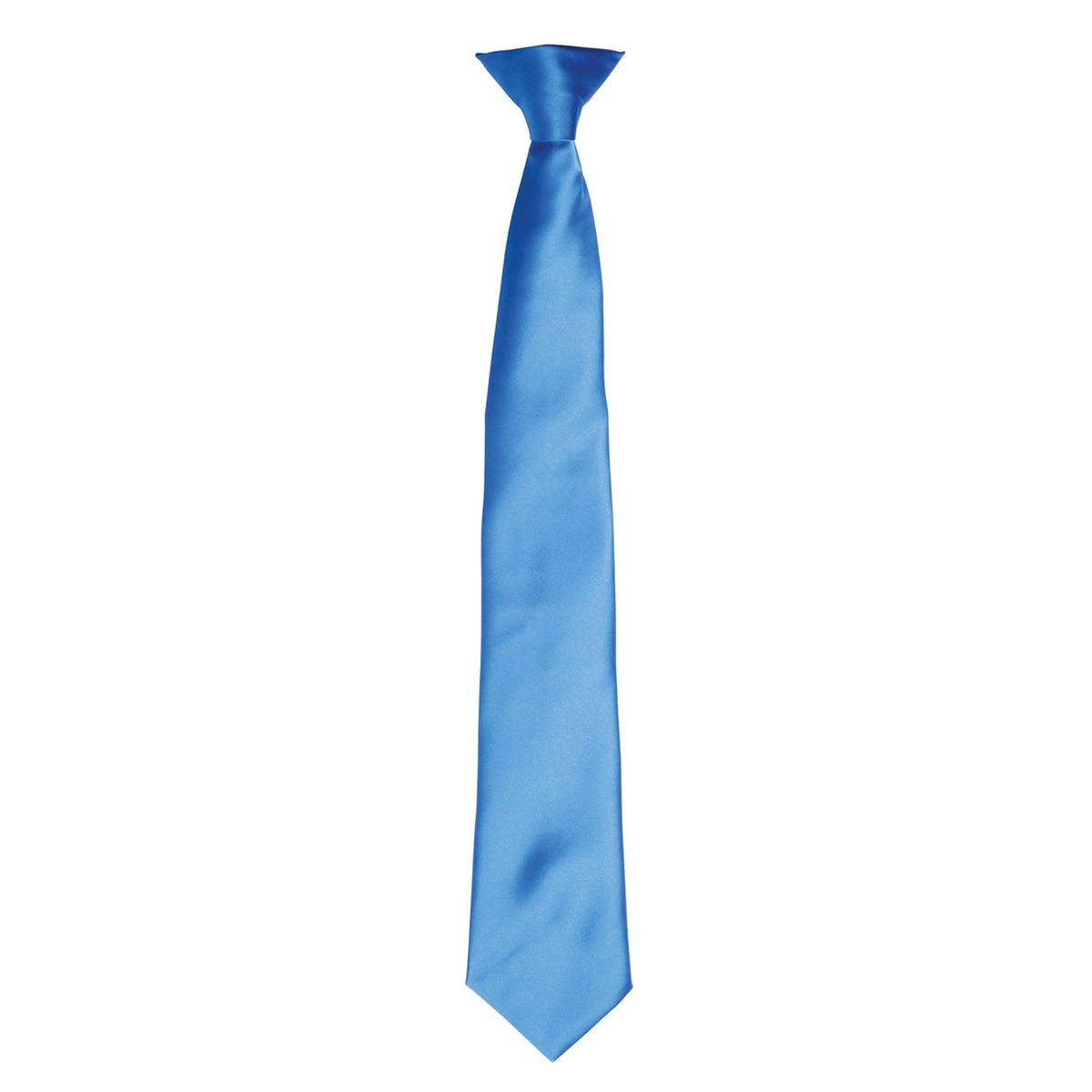 Einfarbige Satin-Krawatte mit Clip