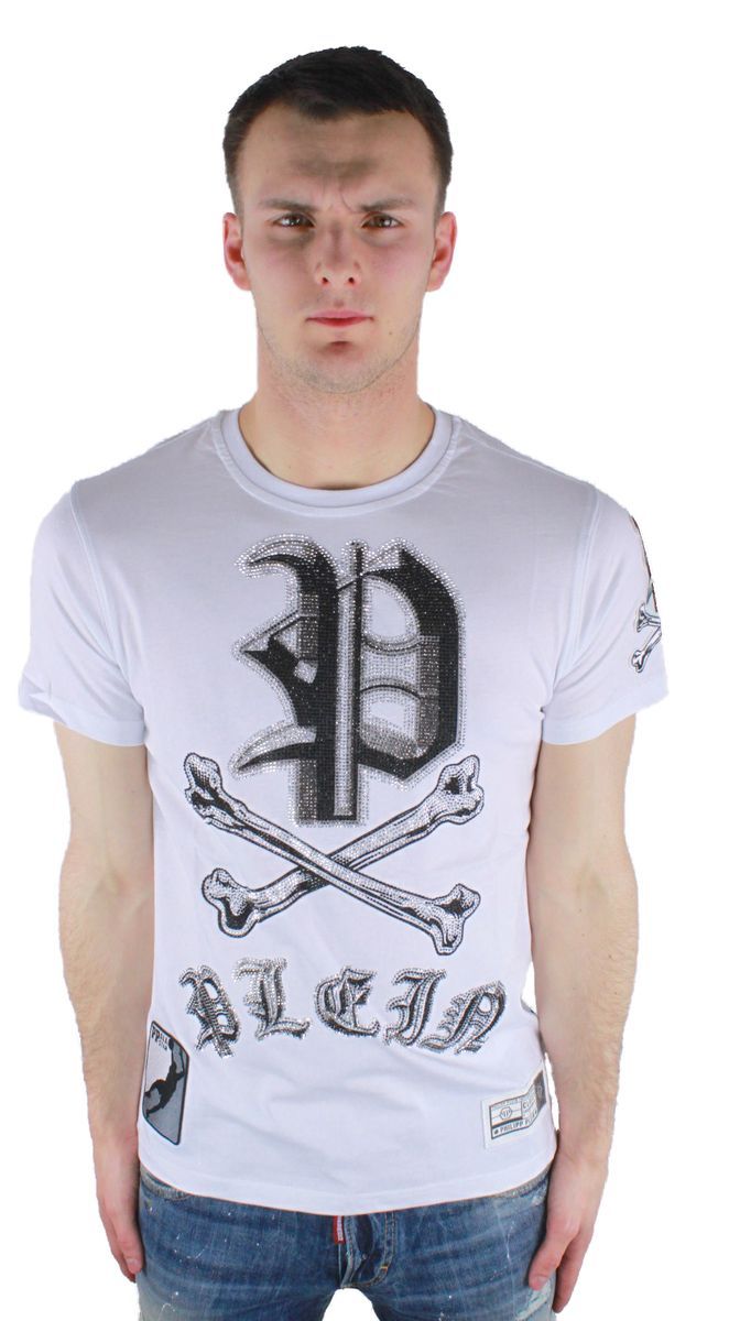 T-Shirt mit Totenkopf Grafikprint und Rundhalsausschnitt