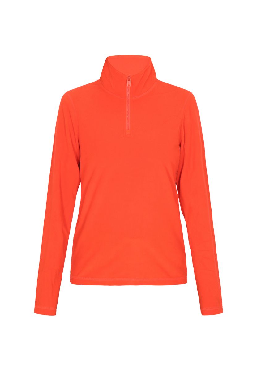 Leuchtender Fleece-Pullover mit Halbreißverschluss