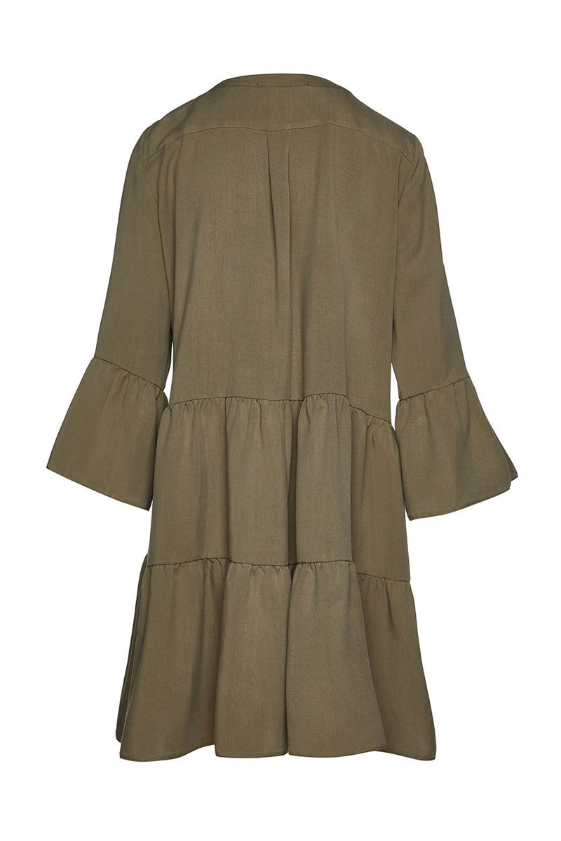 Gestuftes Tencel-Minikleid