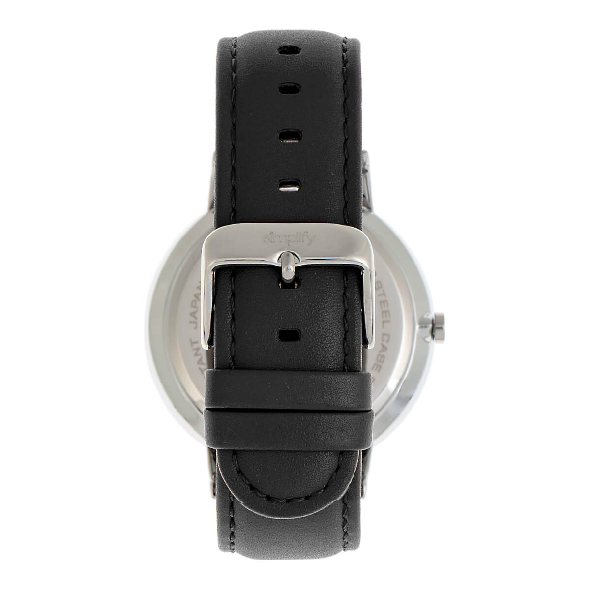 Minimalistische Quarzuhr mit Lederarmband