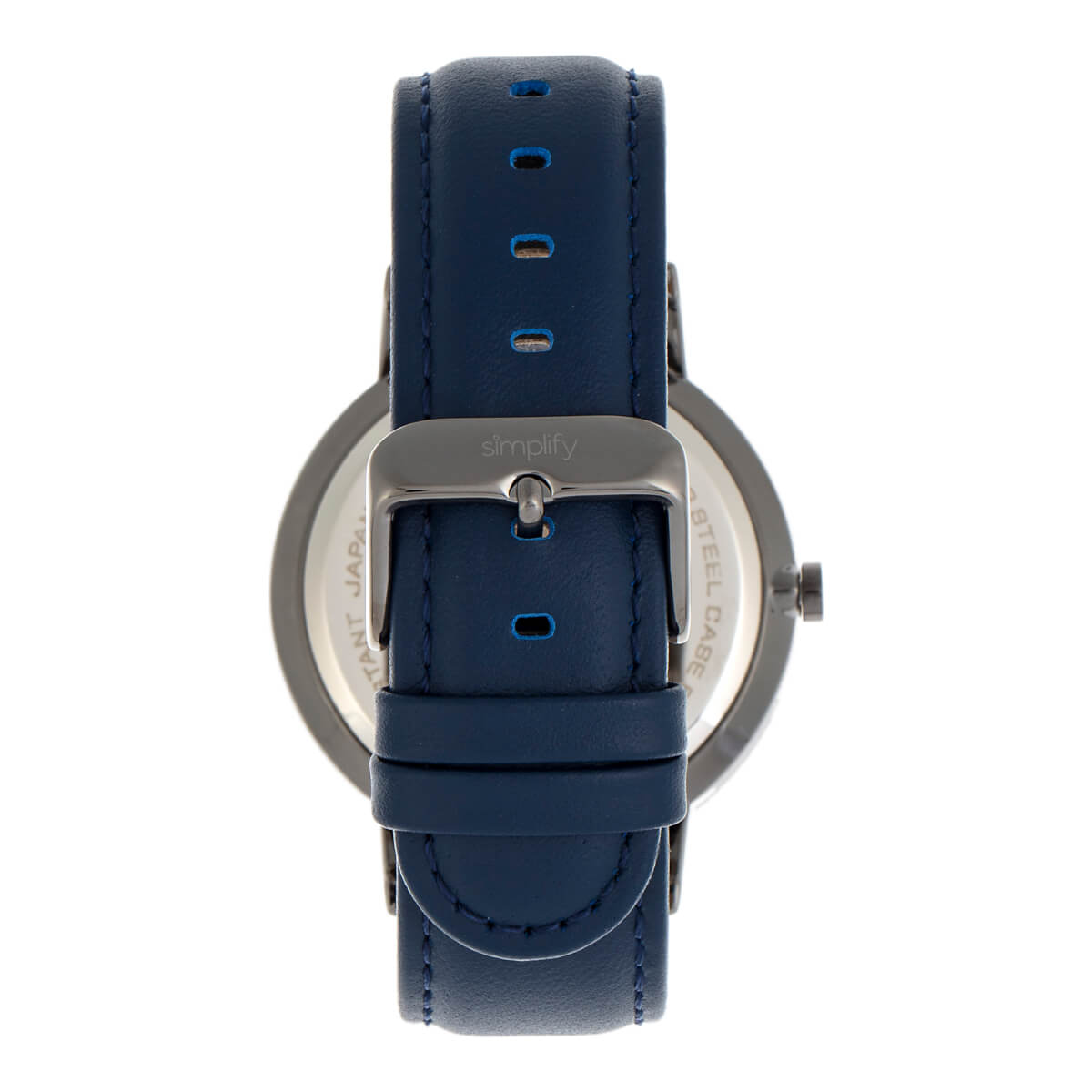 Minimalistische Quarzuhr mit Lederarmband
