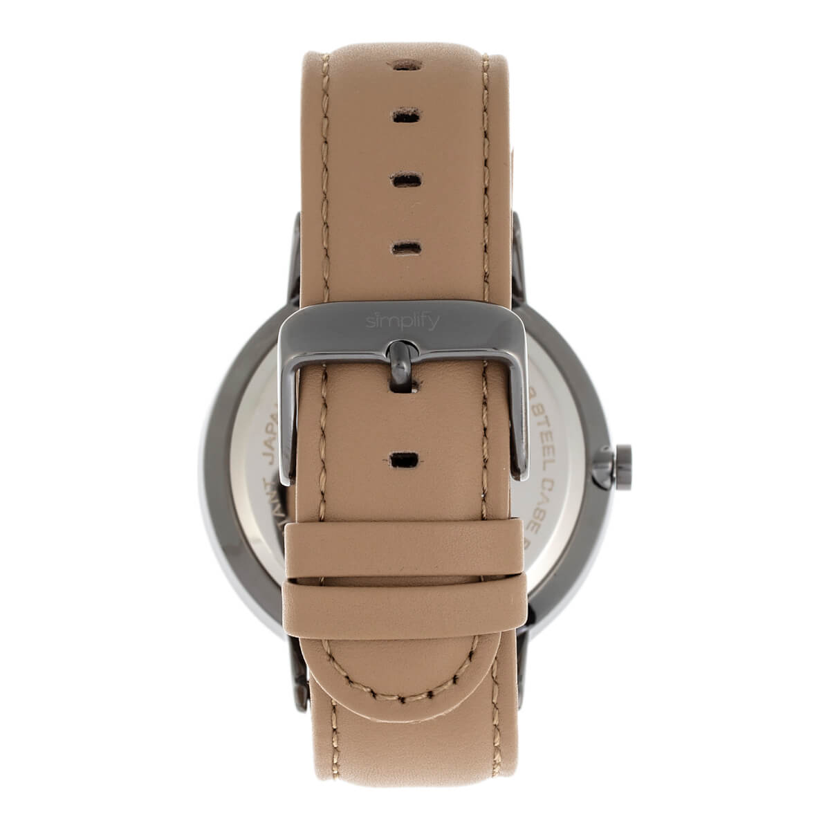 Minimalistische Quarzuhr mit Lederarmband