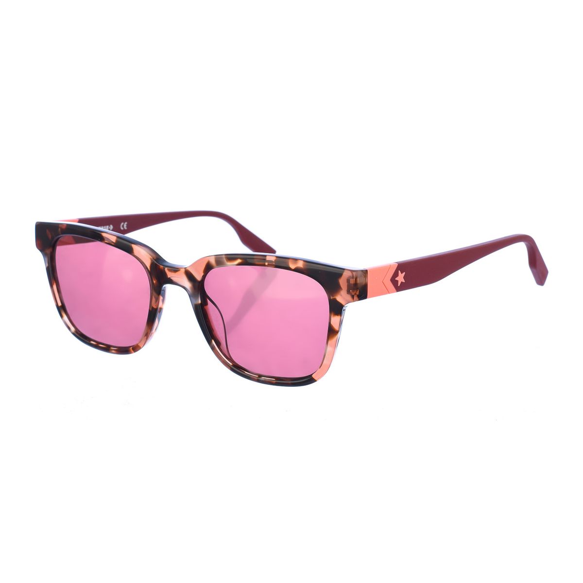 Schwarze rechteckige Acetat-Rahmen Sonnenbrille