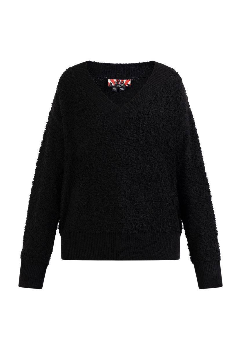 Mymo Strickpullover Damen schwarz