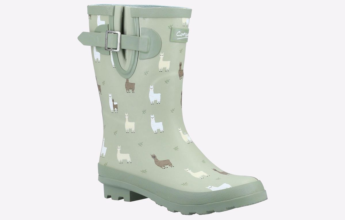 Gummistiefel mit Alpaka-Druckmuster