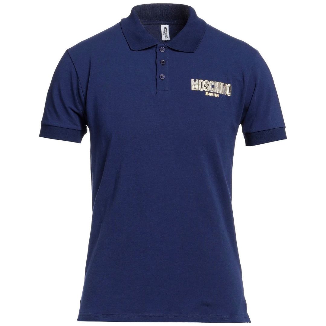 Marineblaues Poloshirt mit Logo