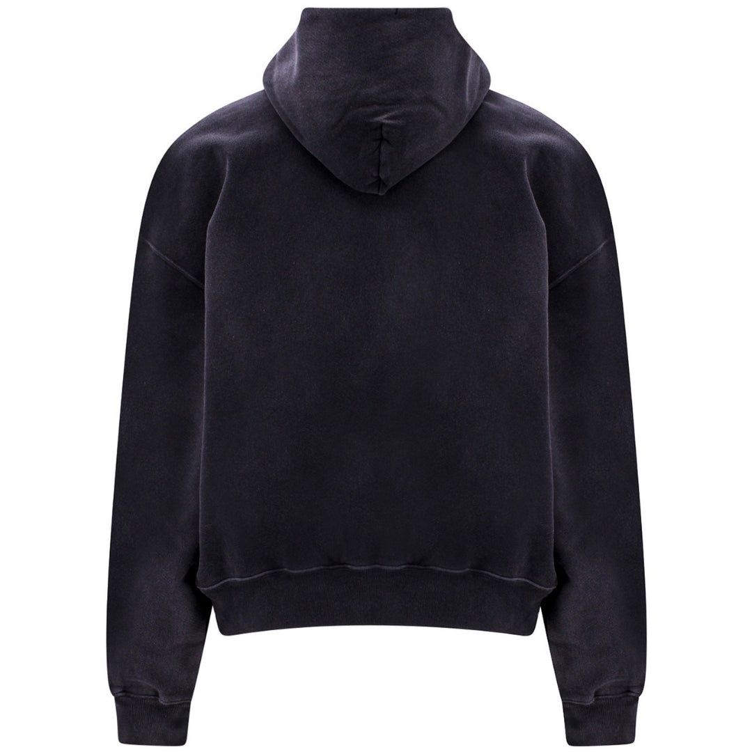 Boxy Kapuzenpullover mit Wave Off Grafik