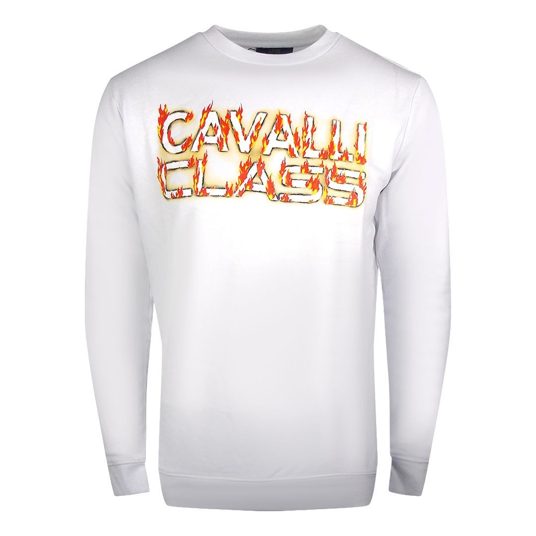 Sweatshirt mit Logo-Print im Feuerdesign