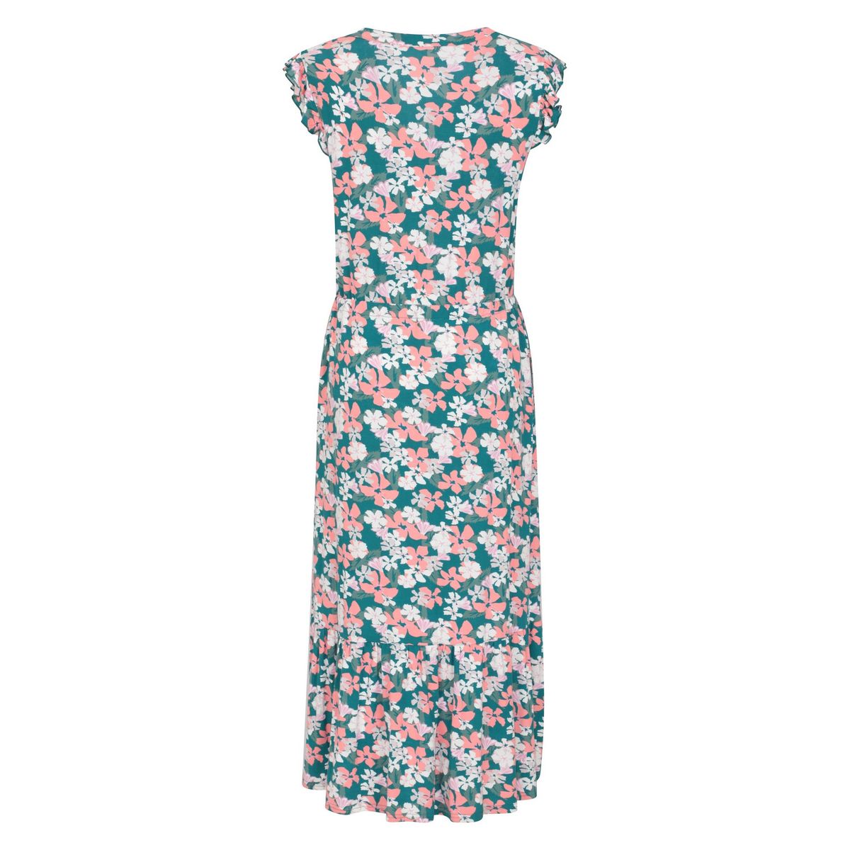 Florales Midikleid mit Rüschenärmeln