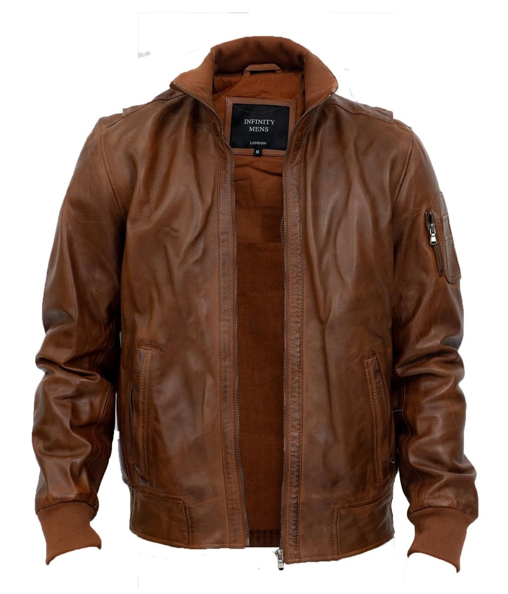 Moderne Bomberjacke aus Nappaleder