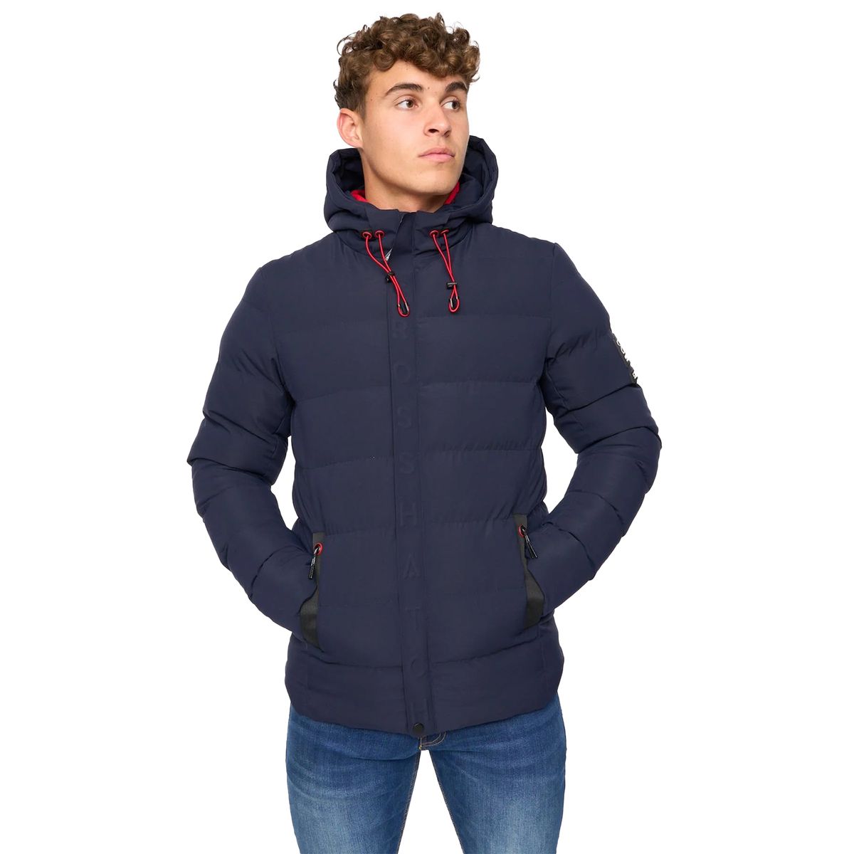 Crosshatch - "Kampleys" Steppjacke für Herren (Marineblau)