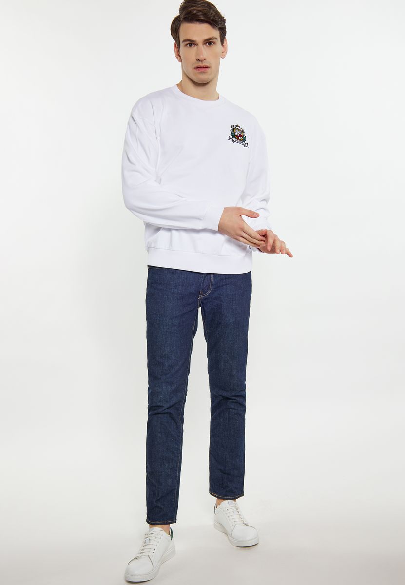 Klassisches Crewneck-Sweatshirt mit Wappen