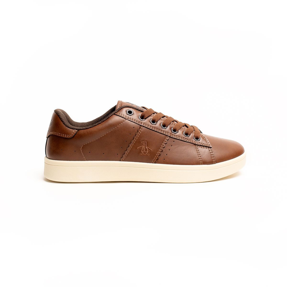 Klassischer brauner Leder-Tennisschuh