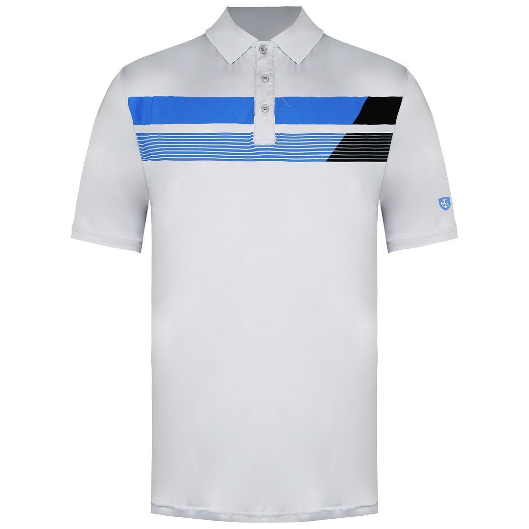 Herren Golf Poloshirt mit asymmetrischem Print