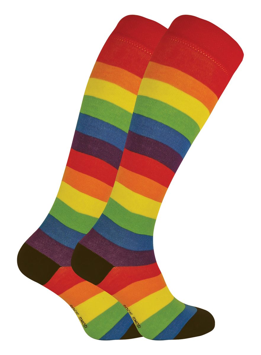 Regenbogen Gestreifte Kniehohe Socken
