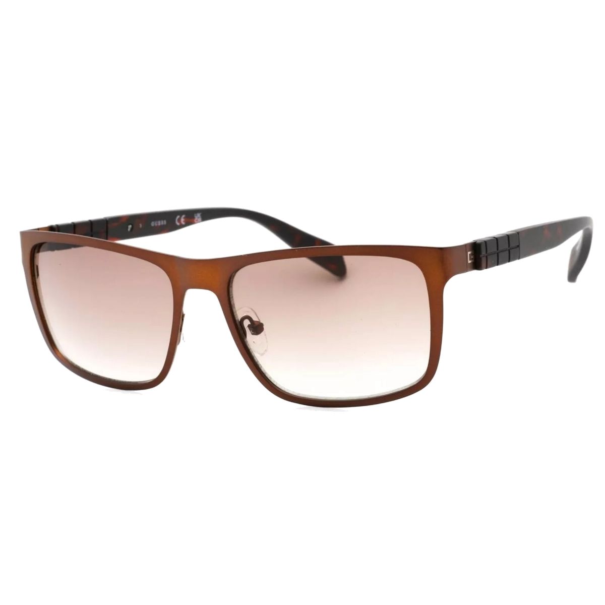 Rechteckige braune Sonnenbrille mit Farbverlauf