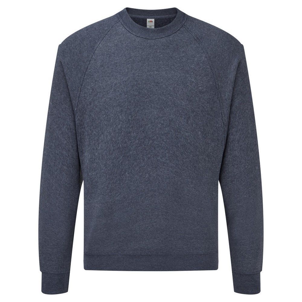 Marineblaues meliertes Raglanärmel-Sweatshirt