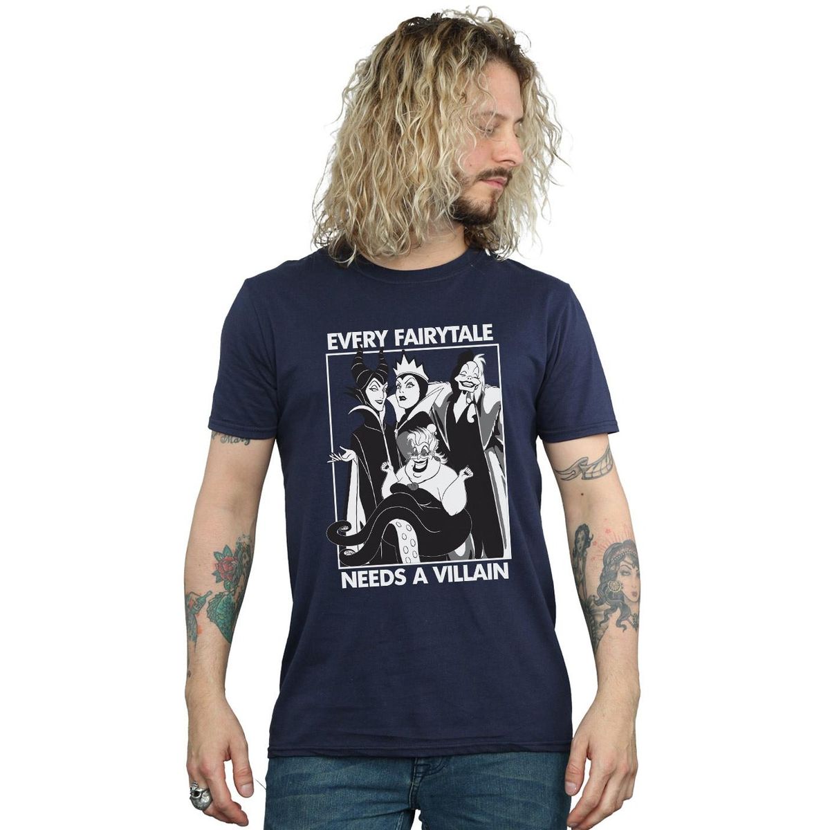 T-Shirt mit Bösewicht-Grafikdruck