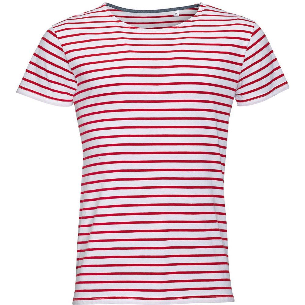 Herren T-Shirt mit roten Streifen