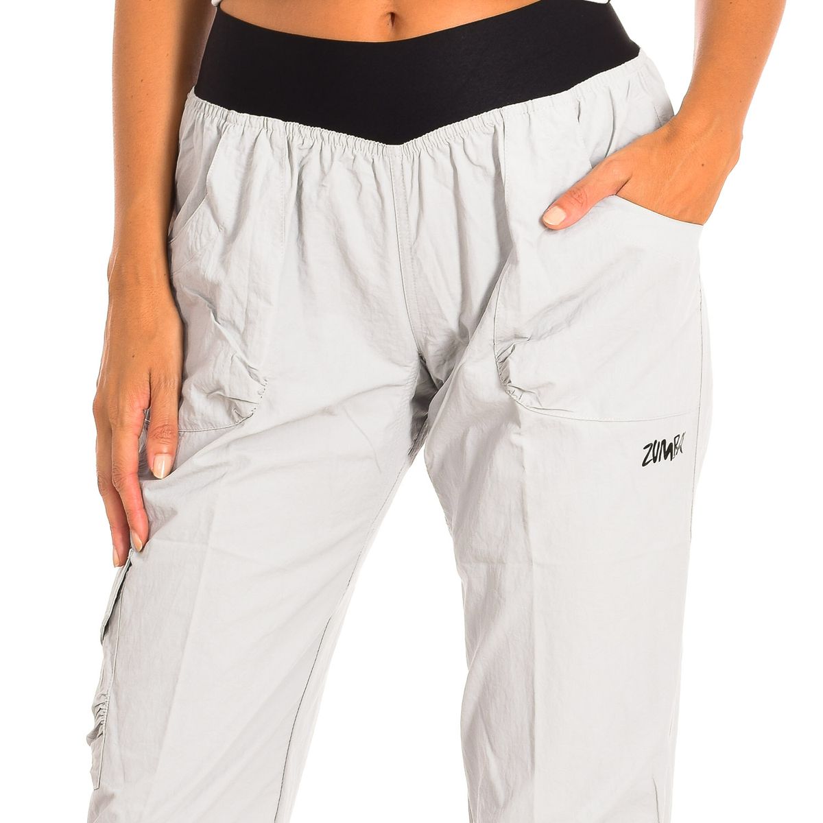 Wasserabweisende Cargo-Caprihose mit hohem Bund