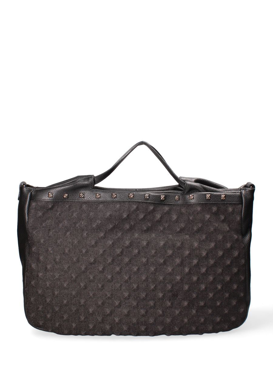 Geräumige Handtasche mit Straußen-Prägung