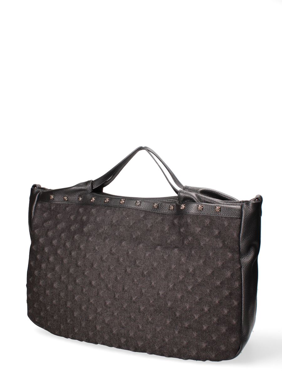 Geräumige Handtasche mit Straußen-Prägung
