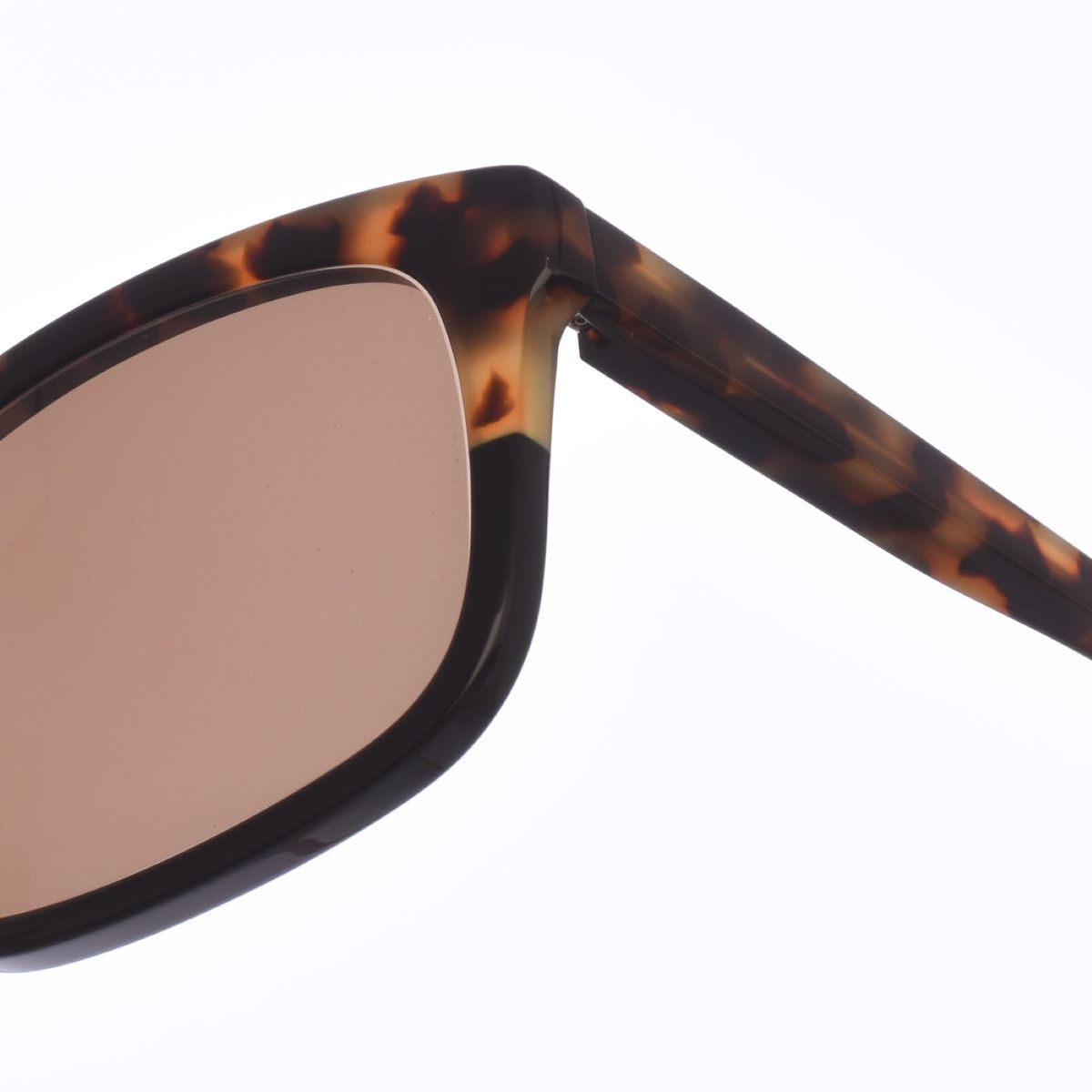 Rechteckige Acetat-Sonnenbrille in Schildpatt-Optik