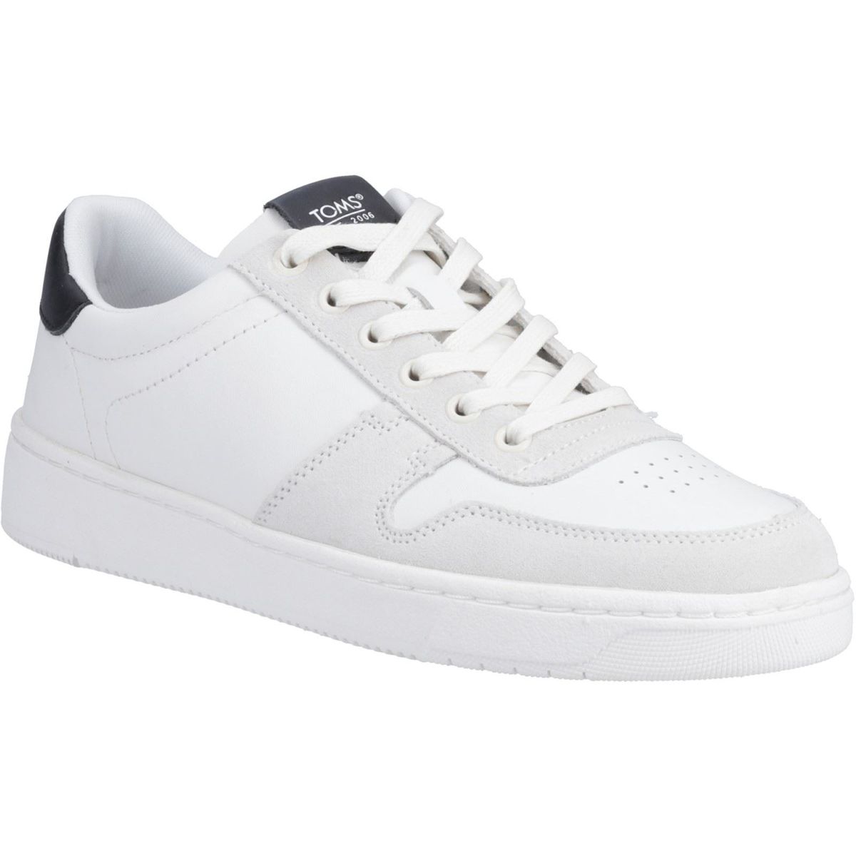 TOMS TRVL Lite Court Leder Herren Weiß/Schwarz Turnschuhe