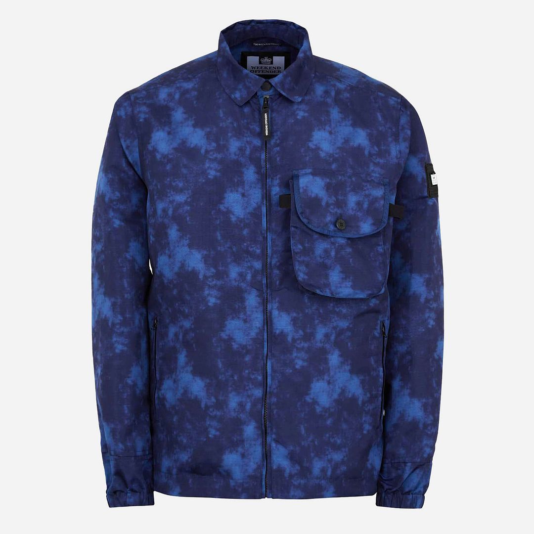 Herren Jacke mit blauem Rosteffekt