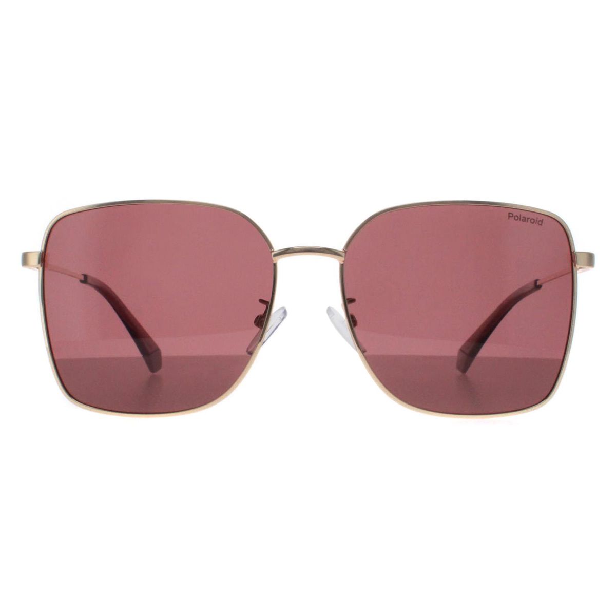 Quadratische Sonnenbrille mit Goldrahmen
