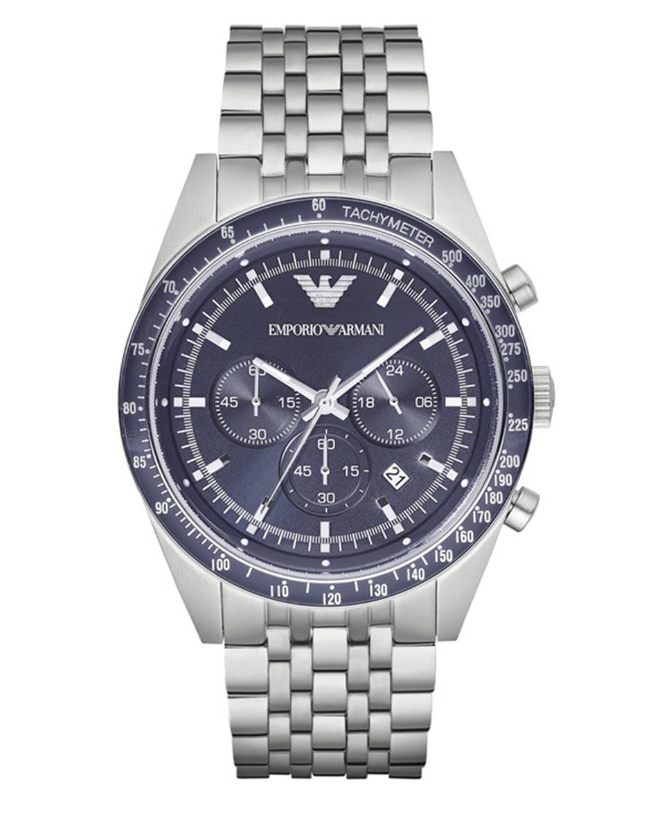 Herren-Chronographenuhr aus Edelstahl