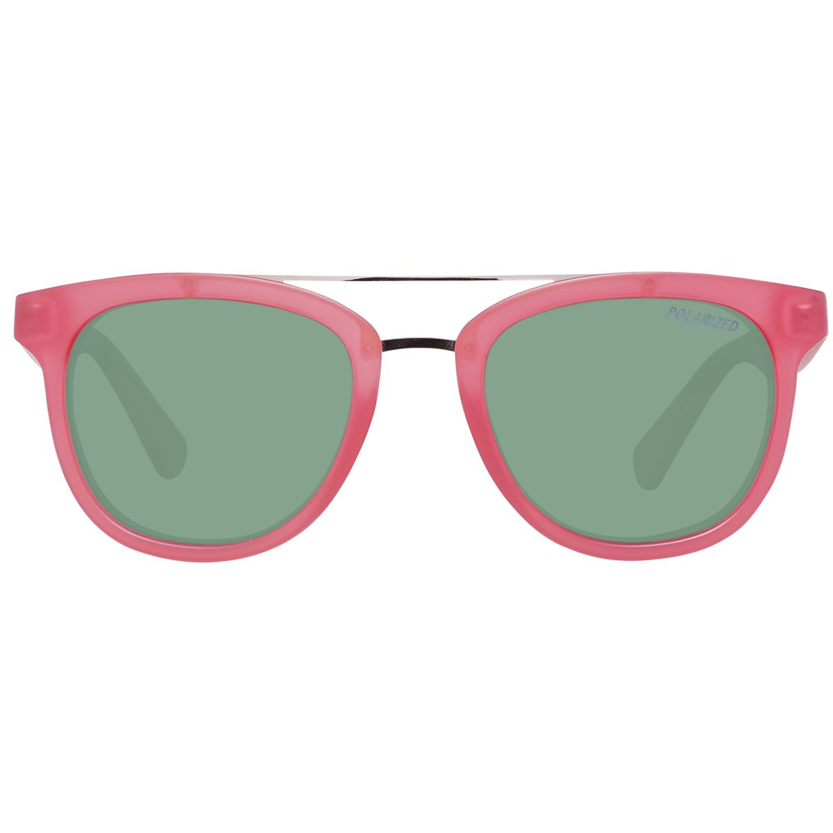 Runde polarisierte Sonnenbrille mit Doppelsteg