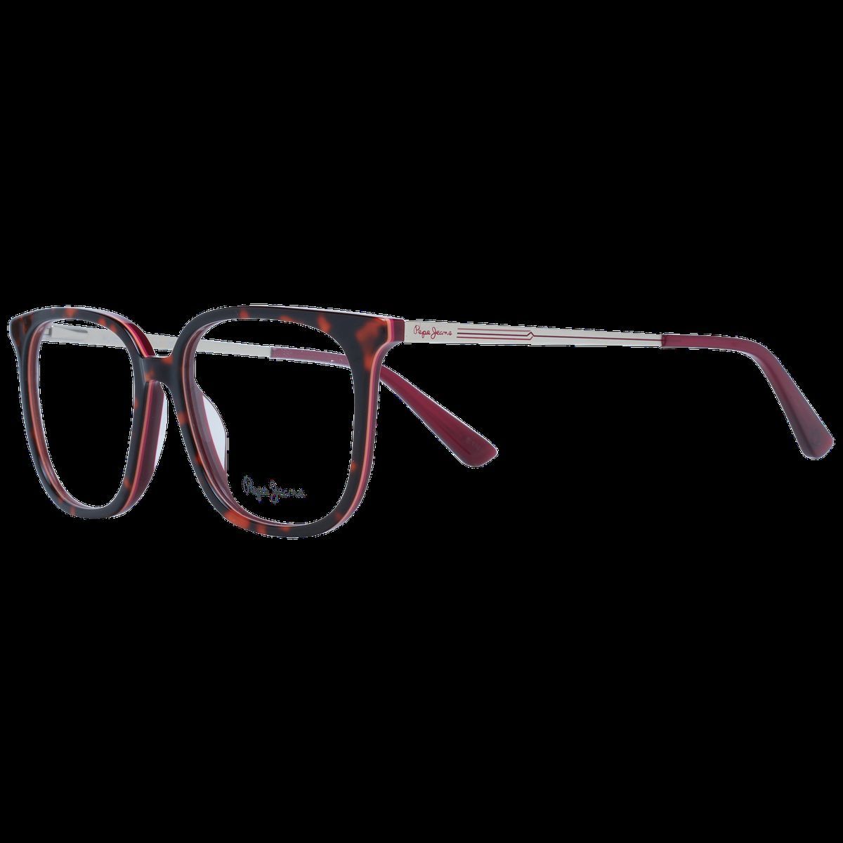 Quadratische Vollrandbrille in Rot