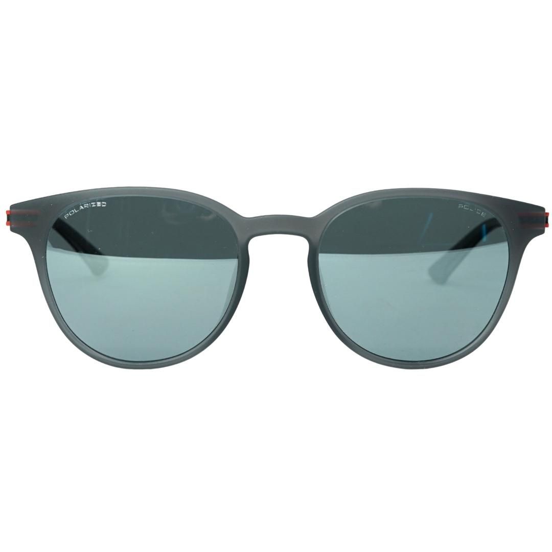 Runde polarisierte Sonnenbrille mit Akzenten