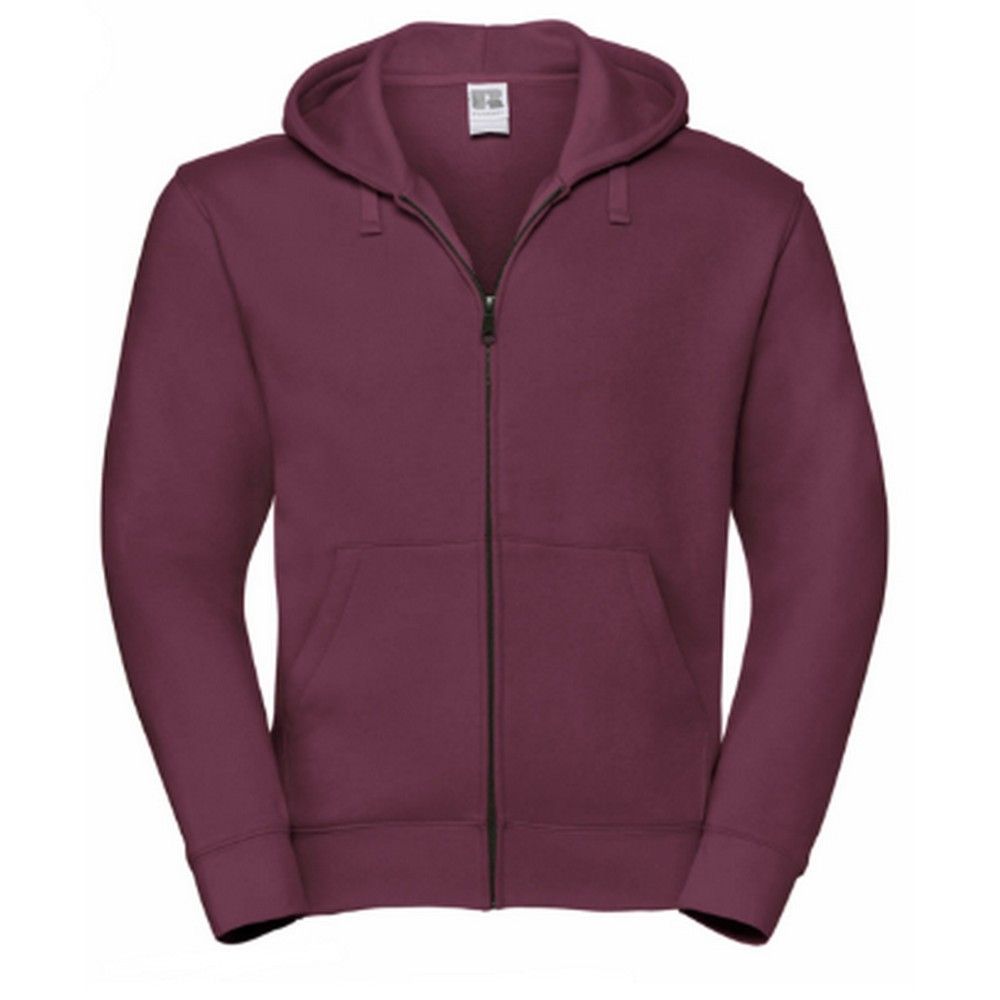 Russell Herren Authentic Full Zip Hooded Sweatshirt / Hoodie (Burgund)